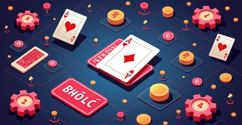 Baccarat cards and chips on a table